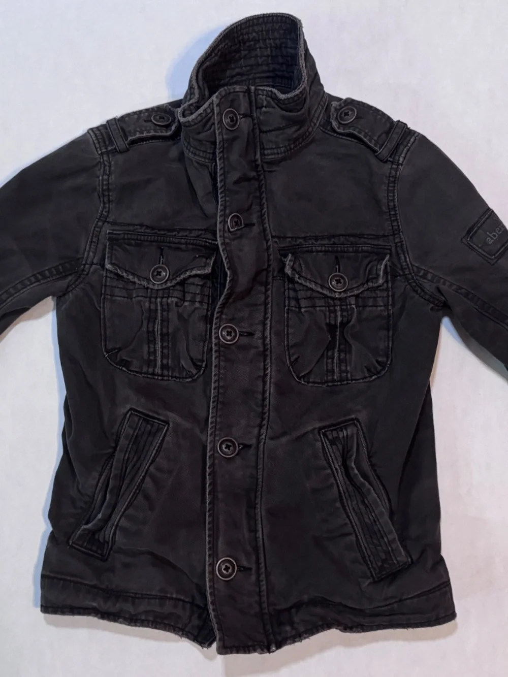 Abercrombie And Fitch Women's Medium Utility Military Jacket Brown Many Pockets - Picture 2 of 11